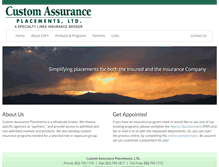 Tablet Screenshot of customassurance.com